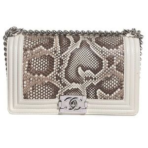 Rare Unicorn Chanel Python Medium Boy Bag SHW